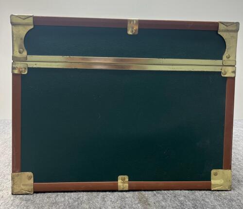 Collectible Emerald Green Concourse Foot Locker Trunk with keys - 11