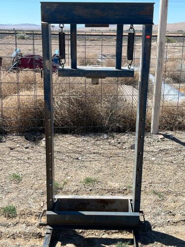 Steel Manual Shop Press Frame, Adjustable Bed, Blue, Missing Ram no brand - 2