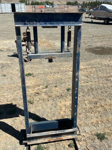 Steel Manual Shop Press Frame, Adjustable Bed, Blue, Missing Ram no brand - 4