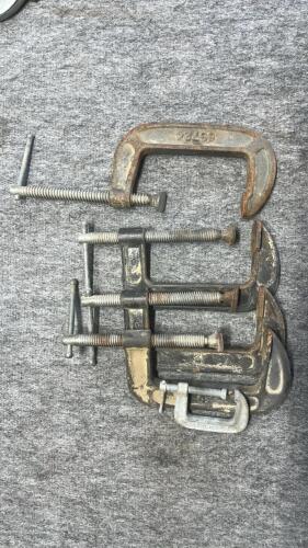 (4) Metal C-Clamps - Various Sizes