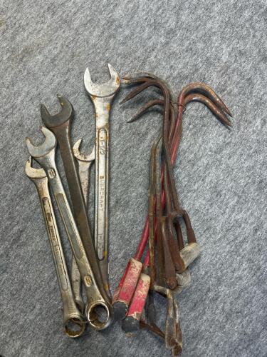 (11) Miscellaneous Tools - large Wrenches & Hay Hooks