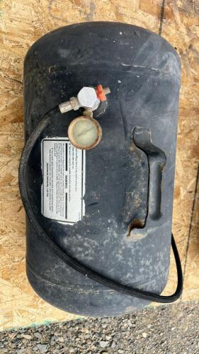 (2) Compressed Air Tanks - (2) Orange Jack Stands - 4