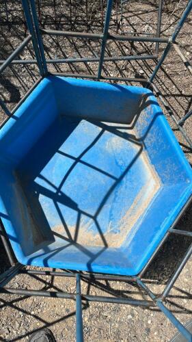 (2) Small Blue Livestock Feeders - 4