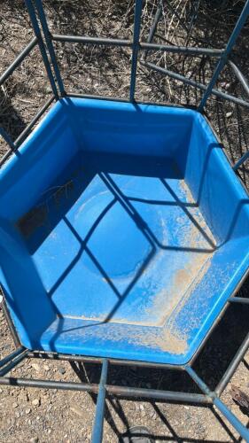 (2) Small Blue Livestock Feeders - 5