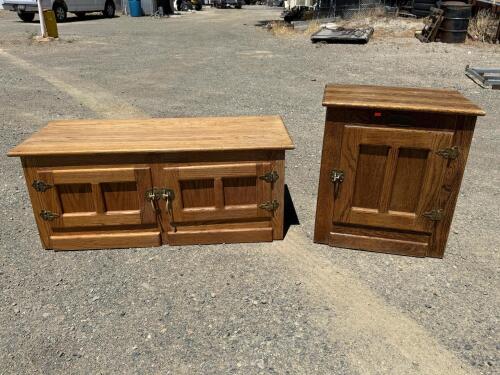 (2) White Clad Oak End Tables