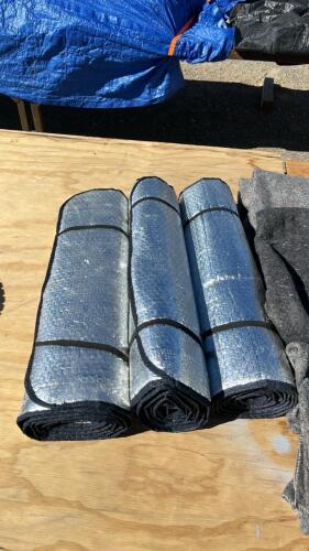 (8) Moving Blankets, (3) padded reflective padded rolls - 4