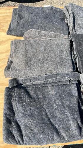 (8) Moving Blankets, (3) padded reflective padded rolls - 8