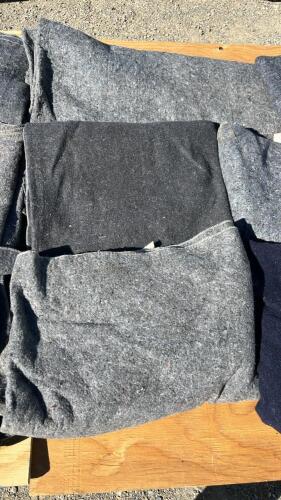 (8) Moving Blankets, (3) padded reflective padded rolls - 9