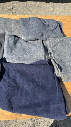 (8) Moving Blankets, (3) padded reflective padded rolls - 10