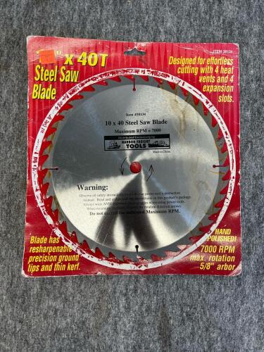 4.8V Grass Shear, Stanley Saw guide, Range Cord& Plug, Two 10 x 40T saw blades Harbor Freight - 2