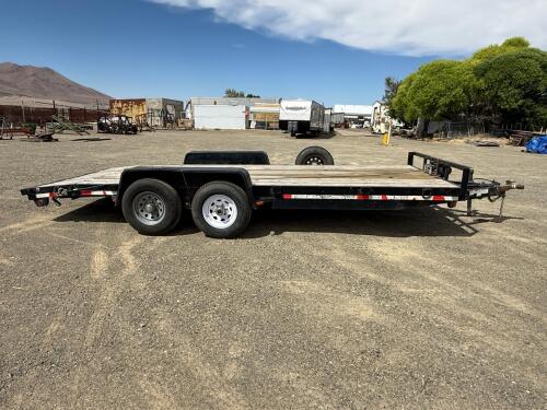 C&B CT18-6TA 18ft Car Hauler Trailer, 9,900lb GVWR, Dual Axle, Winch, Wood Deck