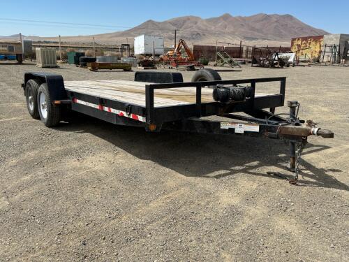 C&B CT18-6TA 18ft Car Hauler Trailer, 9,900lb GVWR, Dual Axle, Winch, Wood Deck - 2