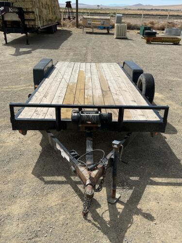 C&B CT18-6TA 18ft Car Hauler Trailer, 9,900lb GVWR, Dual Axle, Winch, Wood Deck - 3