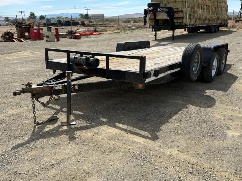 C&B CT18-6TA 18ft Car Hauler Trailer, 9,900lb GVWR, Dual Axle, Winch, Wood Deck - 4