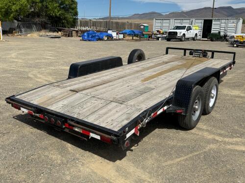 C&B CT18-6TA 18ft Car Hauler Trailer, 9,900lb GVWR, Dual Axle, Winch, Wood Deck - 8