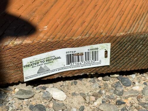 (2) 2x12 5-Step Outdoor Wood Stair Stringers, Treated, Non-Structural, Lot of 2 - 4