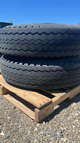 (2) Firestone Transport 9.00-20 Load Range Semi Tires - 3