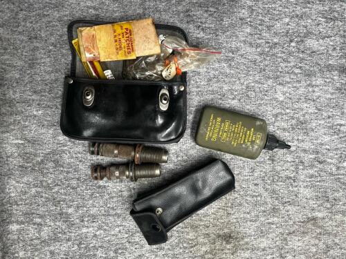 Military Surplus .30 CAL M1A1 Ammo Box with Reloading Dies, Oiler, and Cleaning Kit - 3