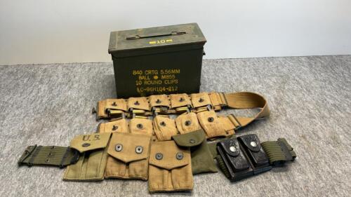 .30 carbine - approx 110 rounds, ammo belts and ammo can - 2