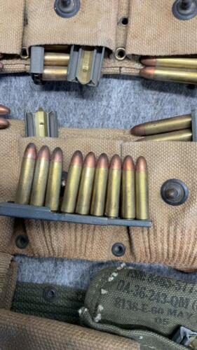 .30 carbine - approx 110 rounds, ammo belts and ammo can - 3