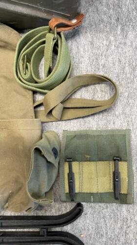 Ammo box with satchel belts and pouches - 4