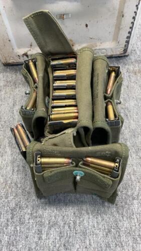 Pale white ammo box with four ammo pouches - 2