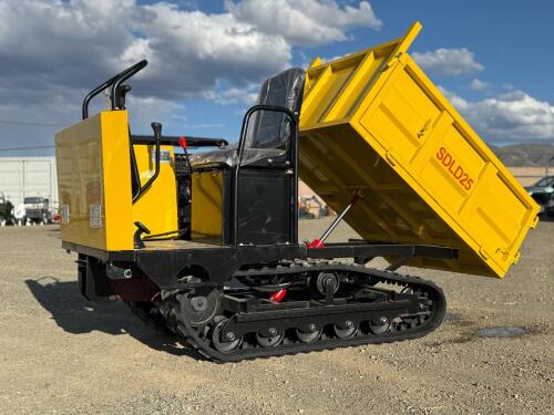 SDLANCH SDLD25 Tracked Mini Dumper, 3,300 lb Capacity, 420cc Gasoline Engine