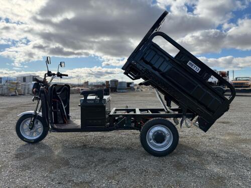 Turquoise Electric Cargo Tricycle Manual Hydraulic Dump Bed, ***Assembly Required*** - 9