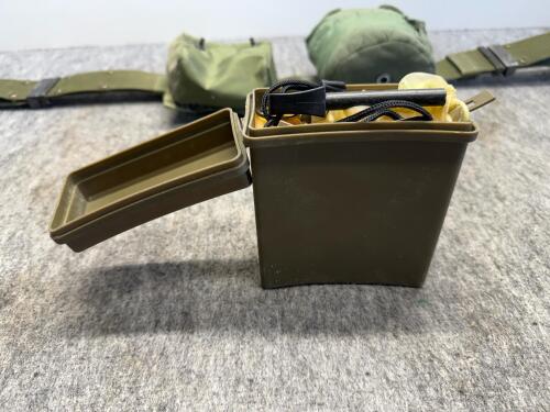 U.S. ALICE Field Belt Set w/ C.R. Daniels Pouches, Knife, Canteen, First Aid Kit, Rifle Sock - 6