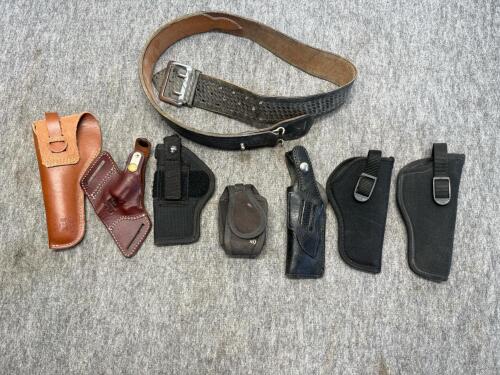 Assorted Gun Holsters and Duty Belt &ndash; Uncle Mike's, Hunter Leather Holsters
