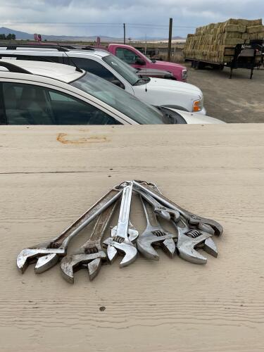 Set of 8 12in crescent wrenches