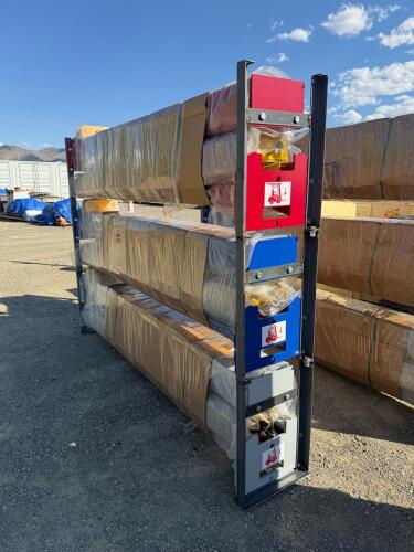 (Red) Two-Post Car Lift, 10,000LBS Capacity, 70" Lifting Height, Electric Control, 220V/380V - 2