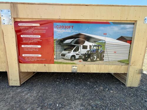 NEW IN BOX 20' x 30' Enclosed Carport - 5
