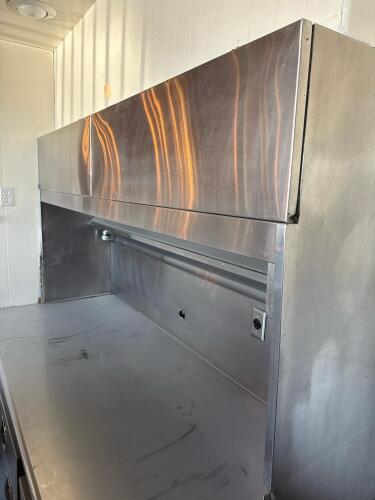 Commercial Stainless Steel Workstation with 6 Drawers, Overhead Shelf, and Built-in Outlets - 6