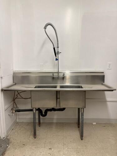Commercial 2-Compartment Stainless Sink