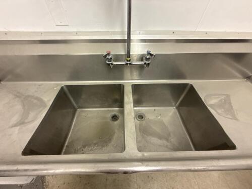 Commercial 2-Compartment Stainless Sink - 5