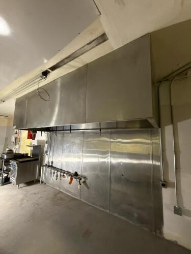 16' Stainless Steel Type I Kitchen Hood w/ MCH3 Fire Suppression, Gas Valve Manifold, Baffles
