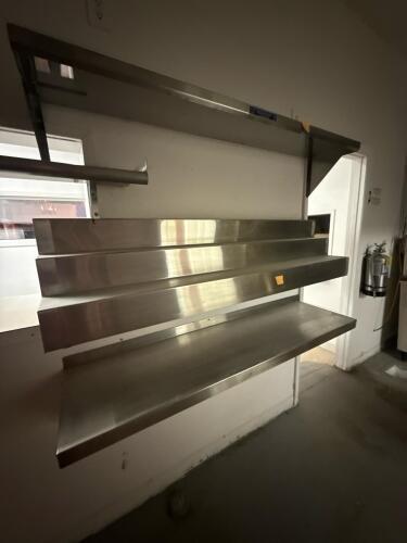 3 Commercial Stainless Steel Shelves - 2