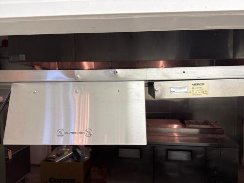Stainless Steel Shelf with Merco Electric Strip Food Warmer, Stainless, Pass-Through Mount - 2