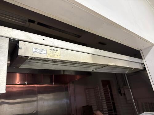 Stainless Steel Shelf with Merco Electric Strip Food Warmer, Stainless, Pass-Through Mount - 3