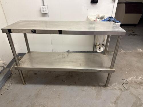 54&rdquo;x18&rdquo; Stainless Steel Work Table with Undershelf