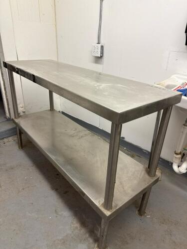 54&rdquo;x18&rdquo; Stainless Steel Work Table with Undershelf - 2