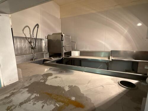 Knight Pass-Through Dishwasher with Stainless Steel Sink & Prep Table Set - 2