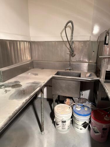 Knight Pass-Through Dishwasher with Stainless Steel Sink & Prep Table Set - 4