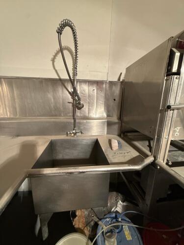 Knight Pass-Through Dishwasher with Stainless Steel Sink & Prep Table Set - 7