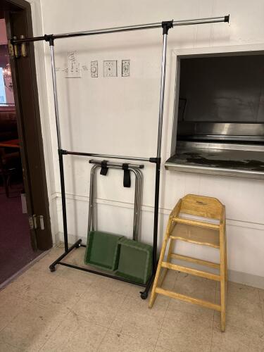 Wooden Restaurant Highchair, Booster Seats, Coat Rack, Luggage Rack