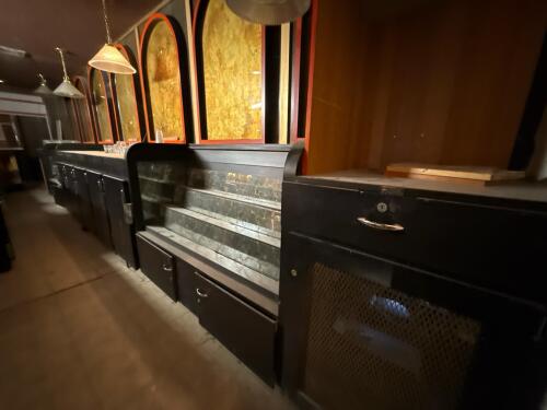 Commercial Back Bar with 5 Door Cooler and Display Shelving - 2