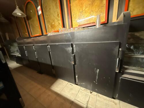 Commercial Back Bar with 5 Door Cooler and Display Shelving - 6