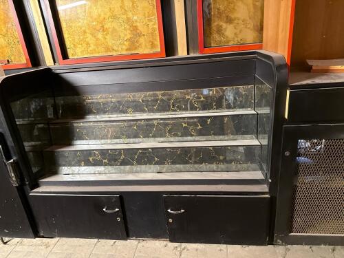 Commercial Back Bar with 5 Door Cooler and Display Shelving - 7