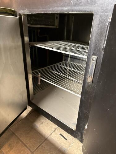 Commercial Back Bar with 5 Door Cooler and Display Shelving - 9